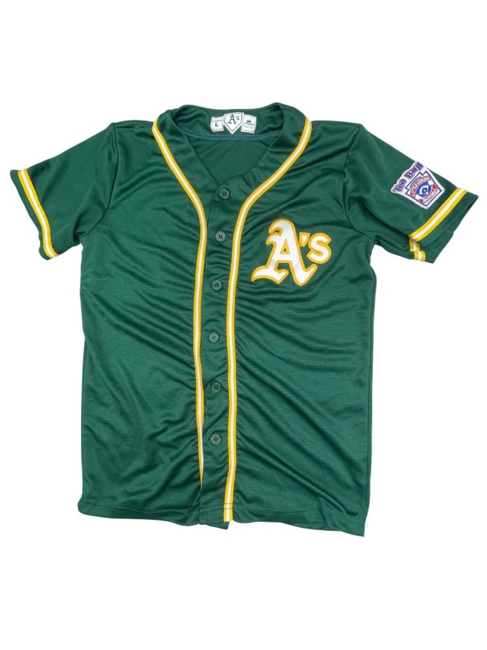 Cotapaxi Youth Large Green As Baseball Jersey Little League Tee Ball Patch READ